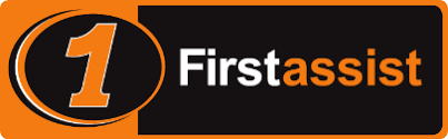 a black and orange sign with white text